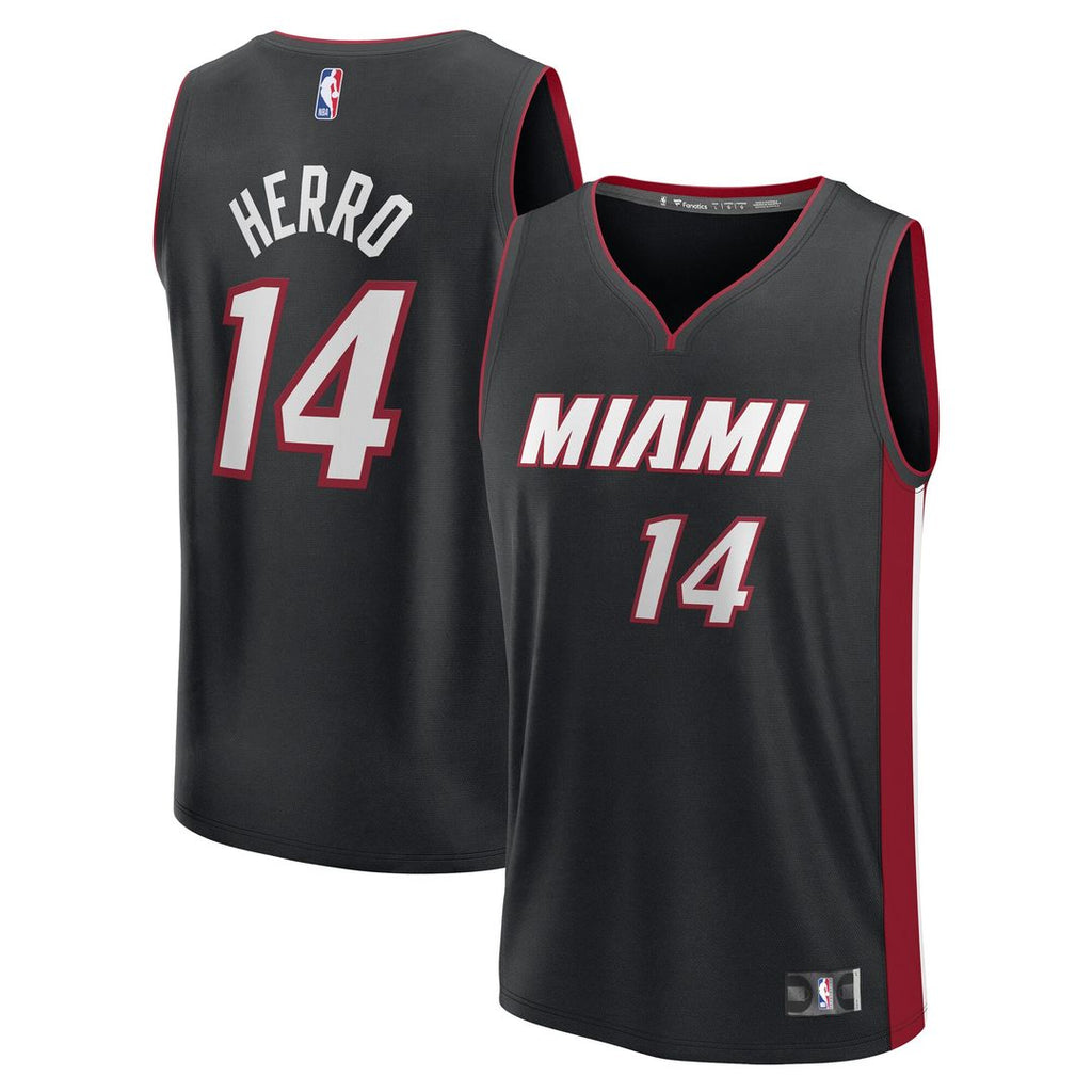 Miami Heat Tyler Herro Fanatics Youth Fast Break Replica Player Jersey - Black - Icon Edition