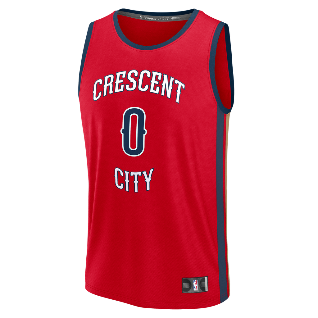 New Orleans Pelicans Jeremiah Fears Fanatics Fast Break Replica Player Jersey - Statement Edition - Red