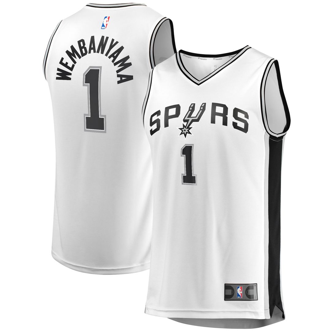 San Antonio Spurs Victor Wembanyama Fanatics Youth Fast Break Replica Player Jersey - Association Edition - White