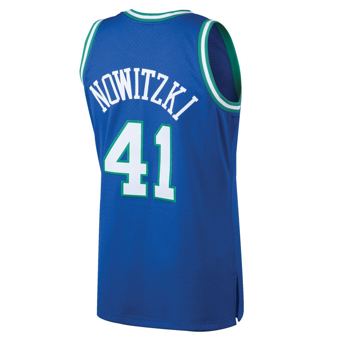 Dallas Mavericks Dirk Nowitzki Mitchell & Ness 1998/99 Hardwood Classics Swingman Jersey - Blue