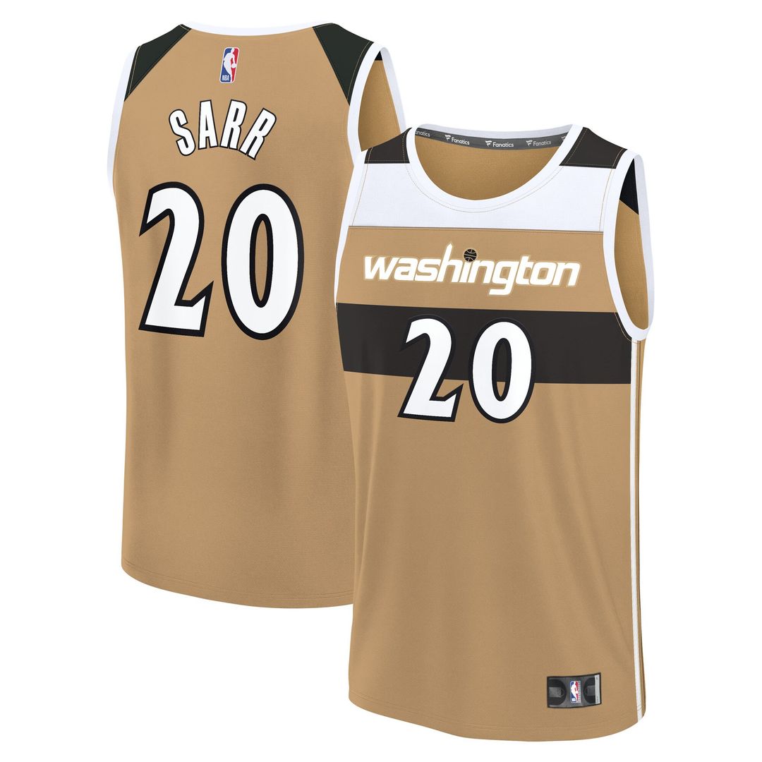 Washington Wizards Alex Sarr Fanatics Youth Fast Break Jersey - City Edition - Gold
