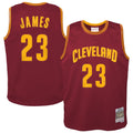Cleveland Cavaliers LeBron James Mitchell & Ness Youth 2015/16 Hardwood Classics Swingman Jersey - Wine