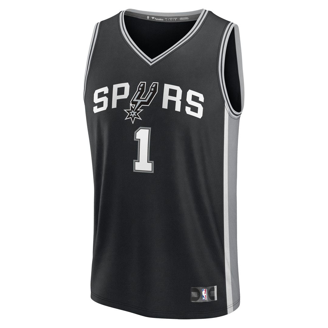San Antonio Spurs Victor Wembanyama Fanatics Fast Break Replica Player Jersey - Icon Edition - Black