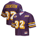 Los Angeles Lakers Magic Johnson Mitchell & Ness x DANNIJO Women's Cropped Football Fashion Jersey - Purple