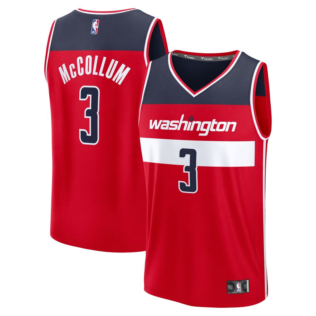 Washington Wizards CJ McCollum Fanatics Youth Fast Break Replica Player Jersey - Icon Edition - Red