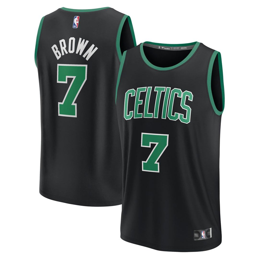 Boston Celtics Jaylen Brown Fanatics Fast Break Replica Player Jersey - Statement Edition - Black