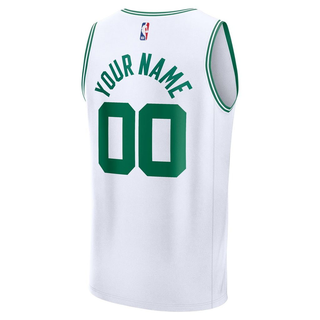 Boston Celtics Fanatics Fast Break Custom Jersey - Association Edition - White