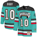 Memphis Grizzlies Mike Bibby Mitchell & Ness Youth Maxxed Out 2.0 Fashion Hockey Jersey - Turquoise