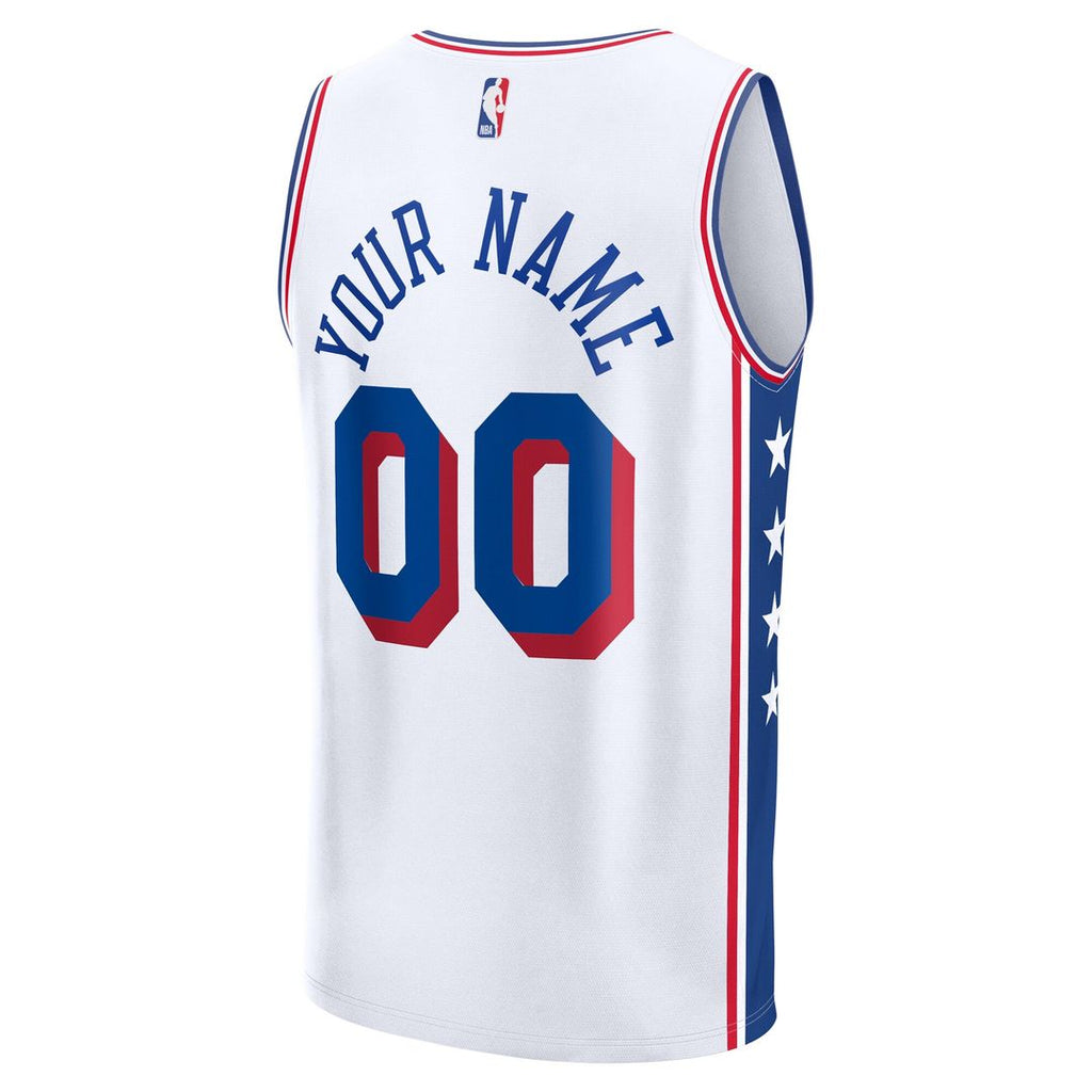 Philadelphia 76ers Fanatics Fast Break Custom Jersey - Icon Edition - Blue