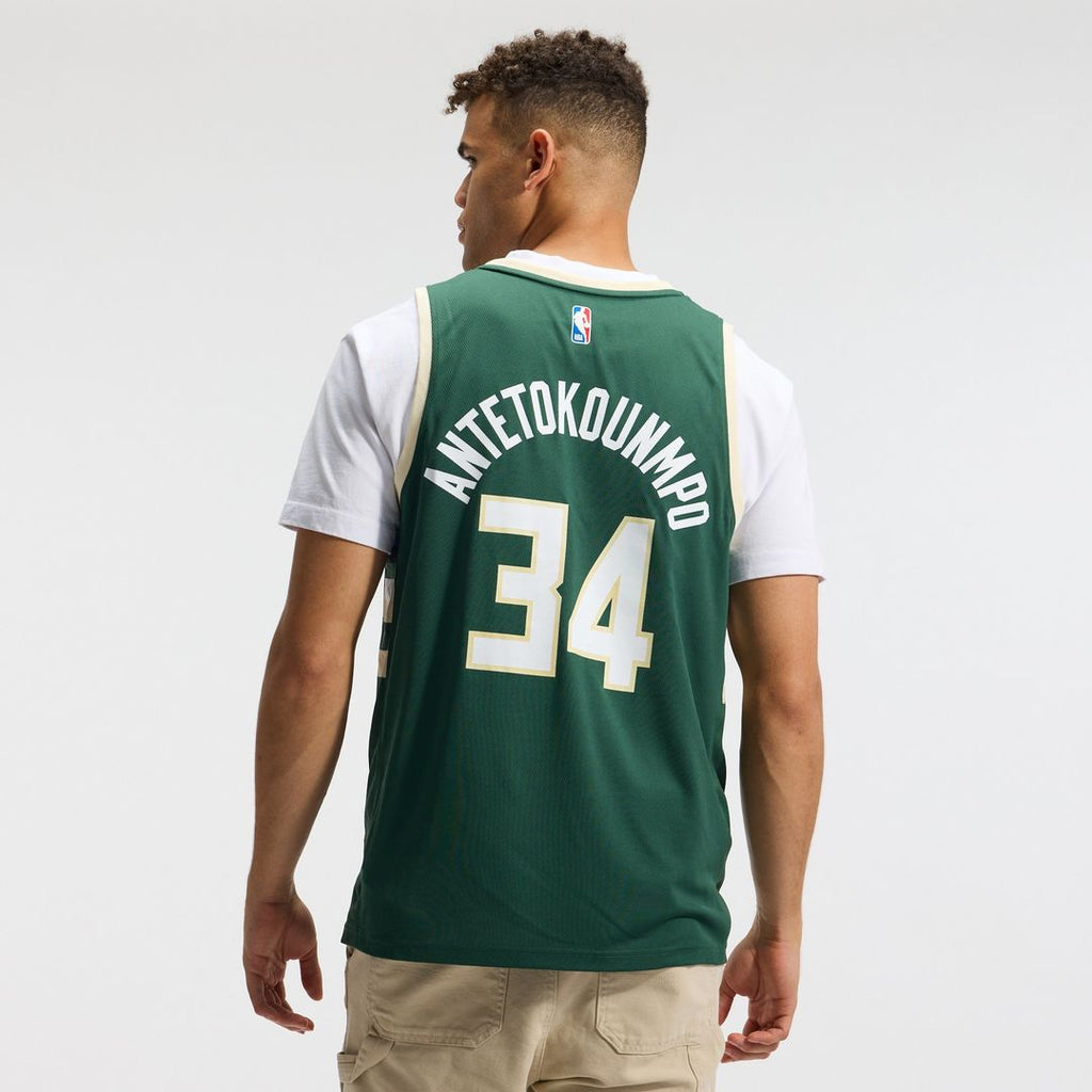 Milwaukee Bucks Giannis Antetokounmpo Fanatics Fast Break Replica Player Jersey - Icon Edition - Hunter Green