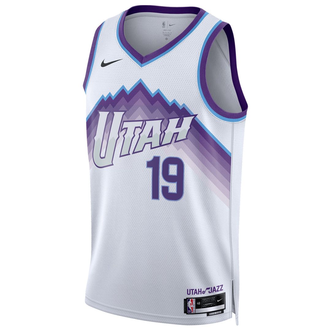Utah Jazz Ace Bailey Nike Unisex Swingman Jersey - Association Edition - White