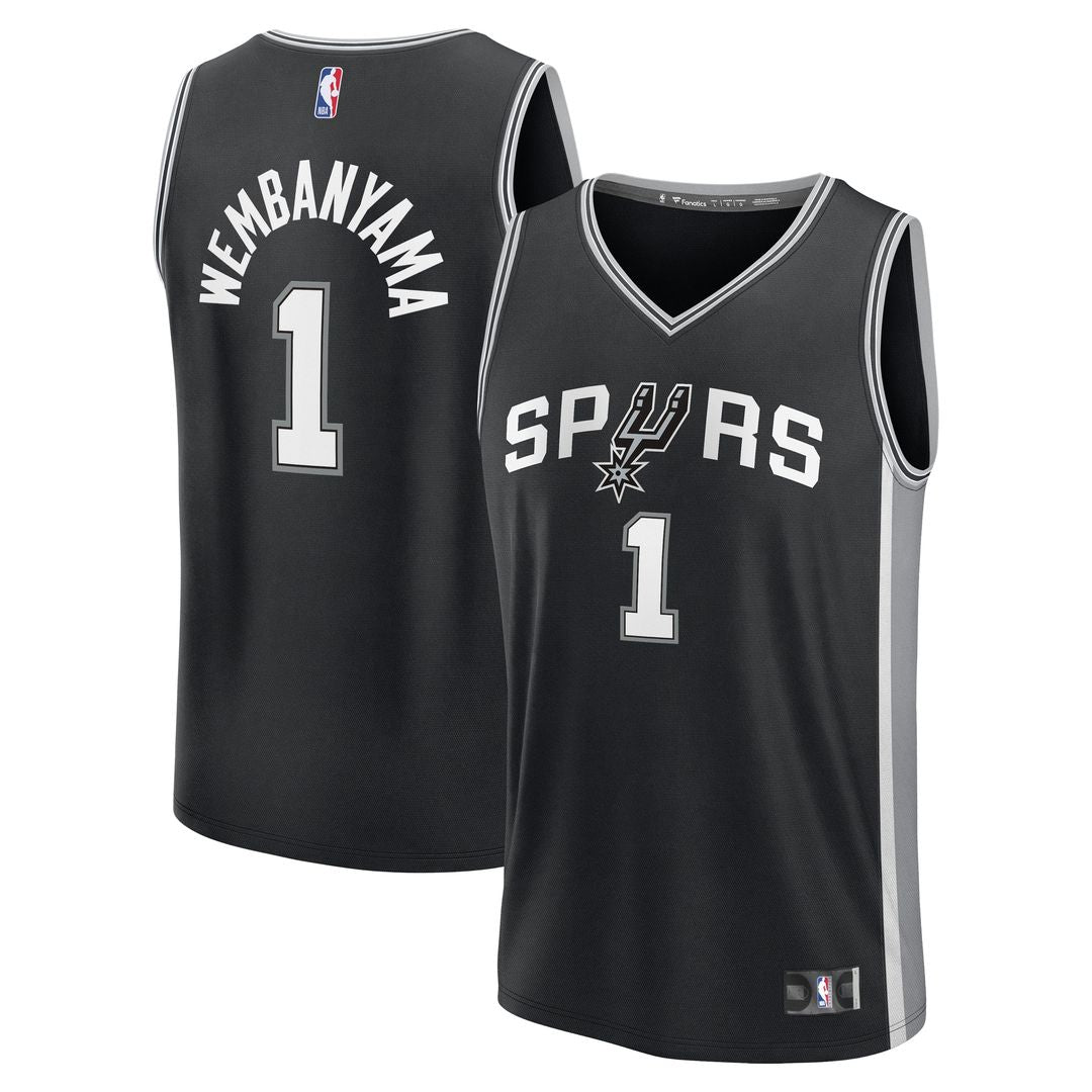 San Antonio Spurs Victor Wembanyama Fanatics Fast Break Replica Player Jersey - Icon Edition - Black