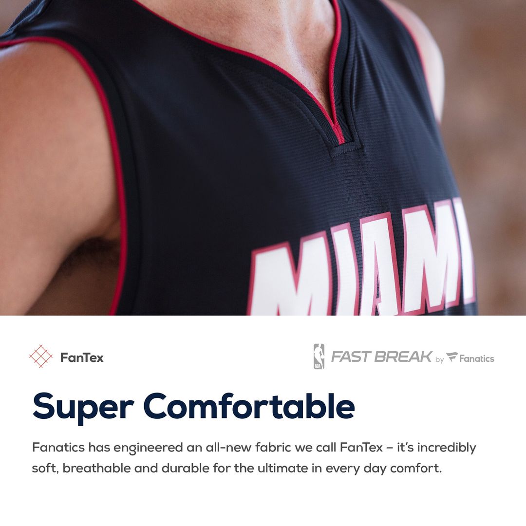 Miami Heat Tyler Herro Fanatics Fast Break Replica Jersey Black - Icon Edition