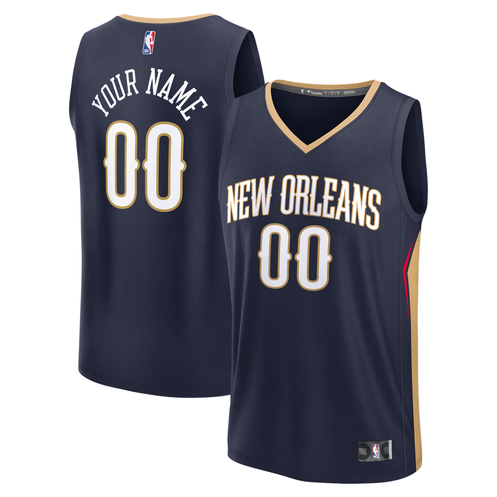 New Orleans Pelicans Fanatics Fast Break Custom Jersey - Icon Edition - Navy
