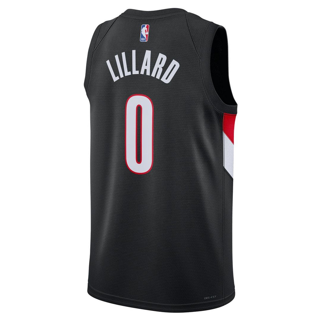 Portland Trail Blazers Damian Lillard Nike Unisex Swingman Player Jersey - Icon Edition - Black