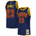 Cleveland Cavaliers LeBron James Mitchell & Ness 2015/16 Hardwood Classics Authentic Jersey - Navy