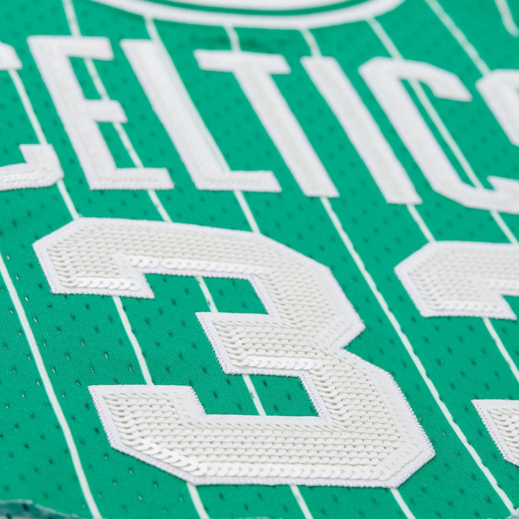 Boston Celtics Larry Bird Mitchell & Ness x DANNIJO Women's Fashion Cropped Basketball Jersey - Kelly Green