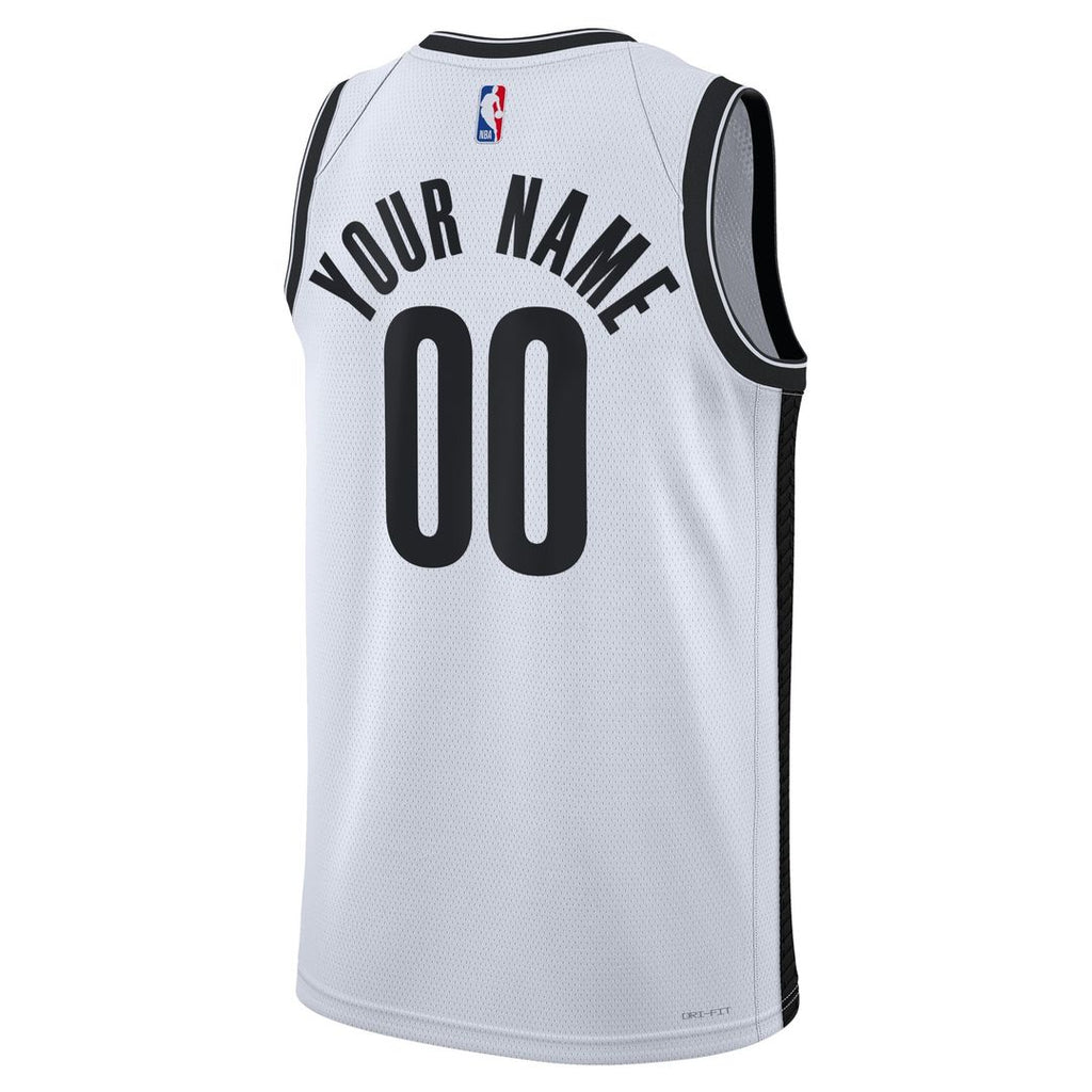Brooklyn Nets Nike Unisex Swingman Custom Jersey Black - Icon Edition