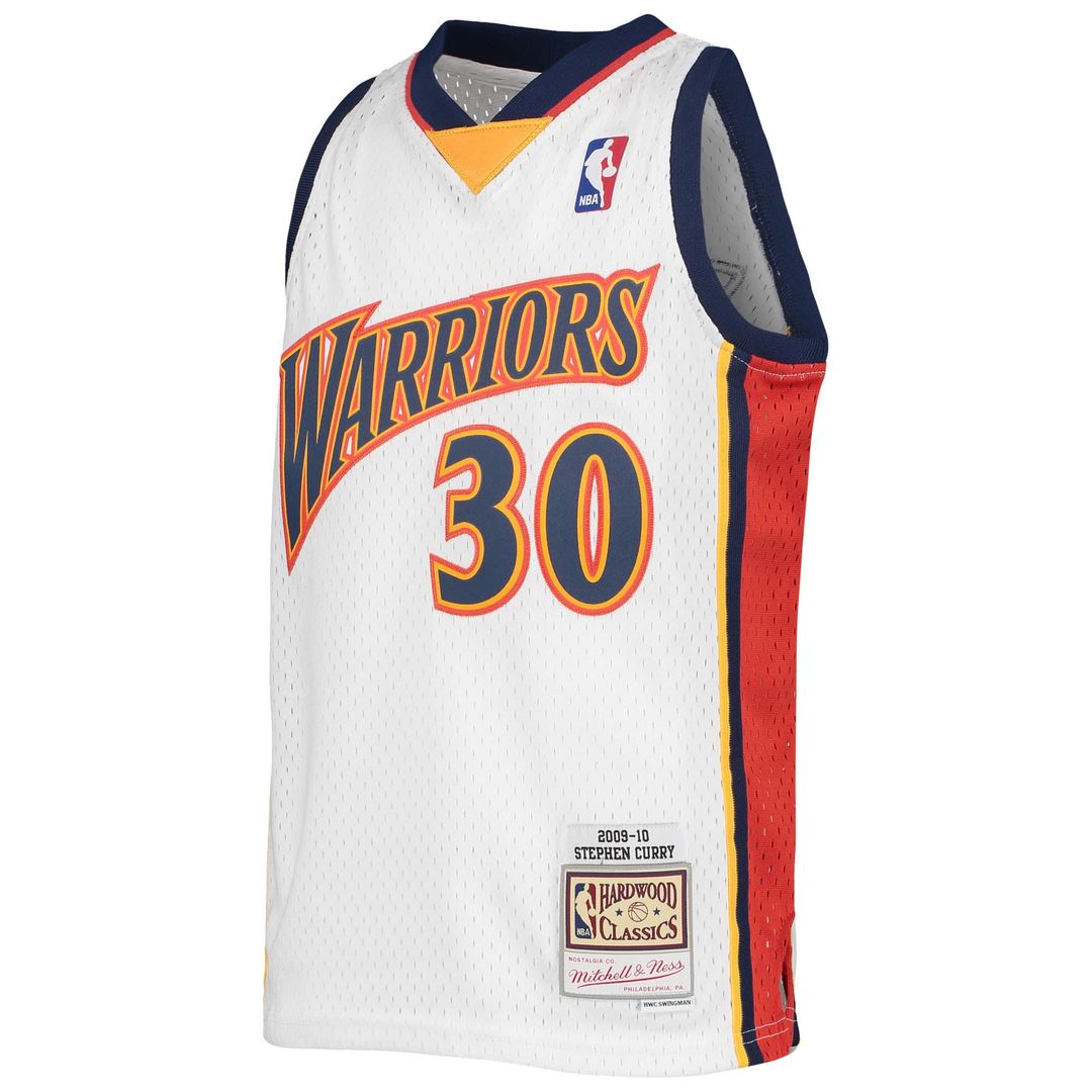 Golden State Warriors Stephen Curry Mitchell & Ness Youth 2009 - 10 Hardwood Classics Swingman Throwback Jersey - Navy