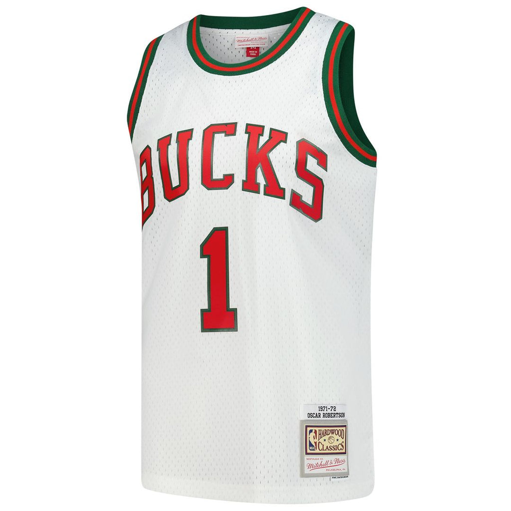 Milwaukee Bucks Oscar Robertson Mitchell & Ness Hardwood Classics Swingman Jersey - White