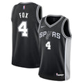 San Antonio Spurs De'Aaron Fox Nike Youth Swingman Jersey - Icon Edition - Black