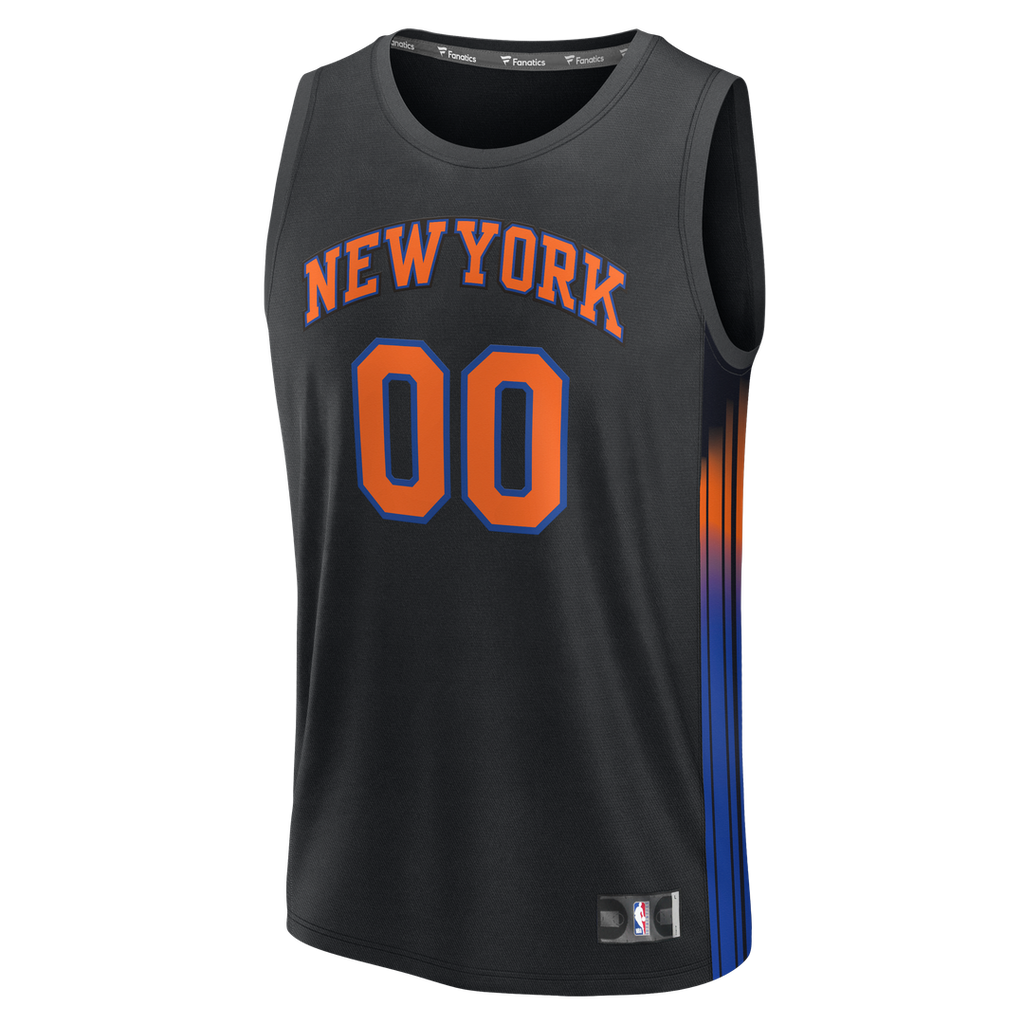 New York Knicks Fanatics Youth Fast Break Custom Replica Jersey - Blue - Icon Edition
