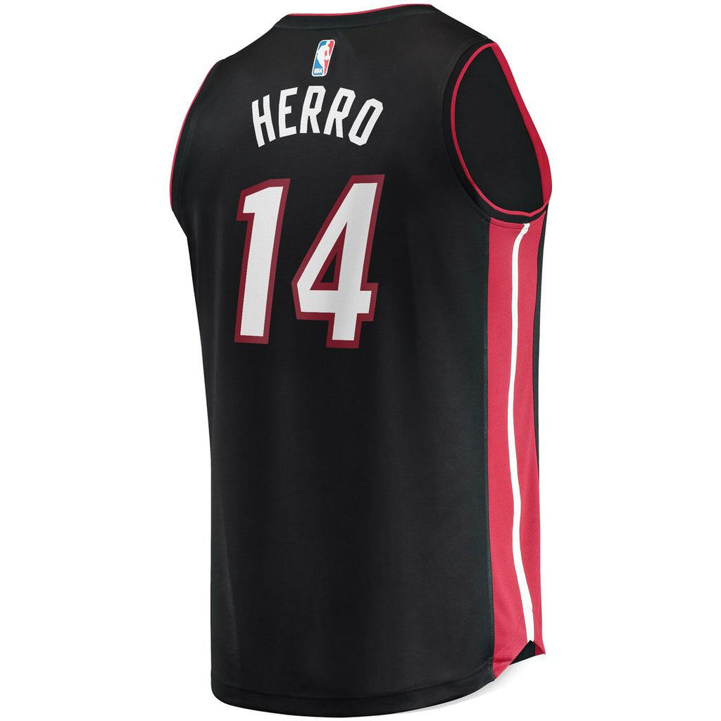 Miami Heat Tyler Herro Fanatics Fast Break Replica Jersey Black - Icon Edition