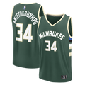 Milwaukee Bucks Giannis Antetokounmpo Fanatics Youth Fast Break Replica Player Jersey - Icon Edition - Hunter Green