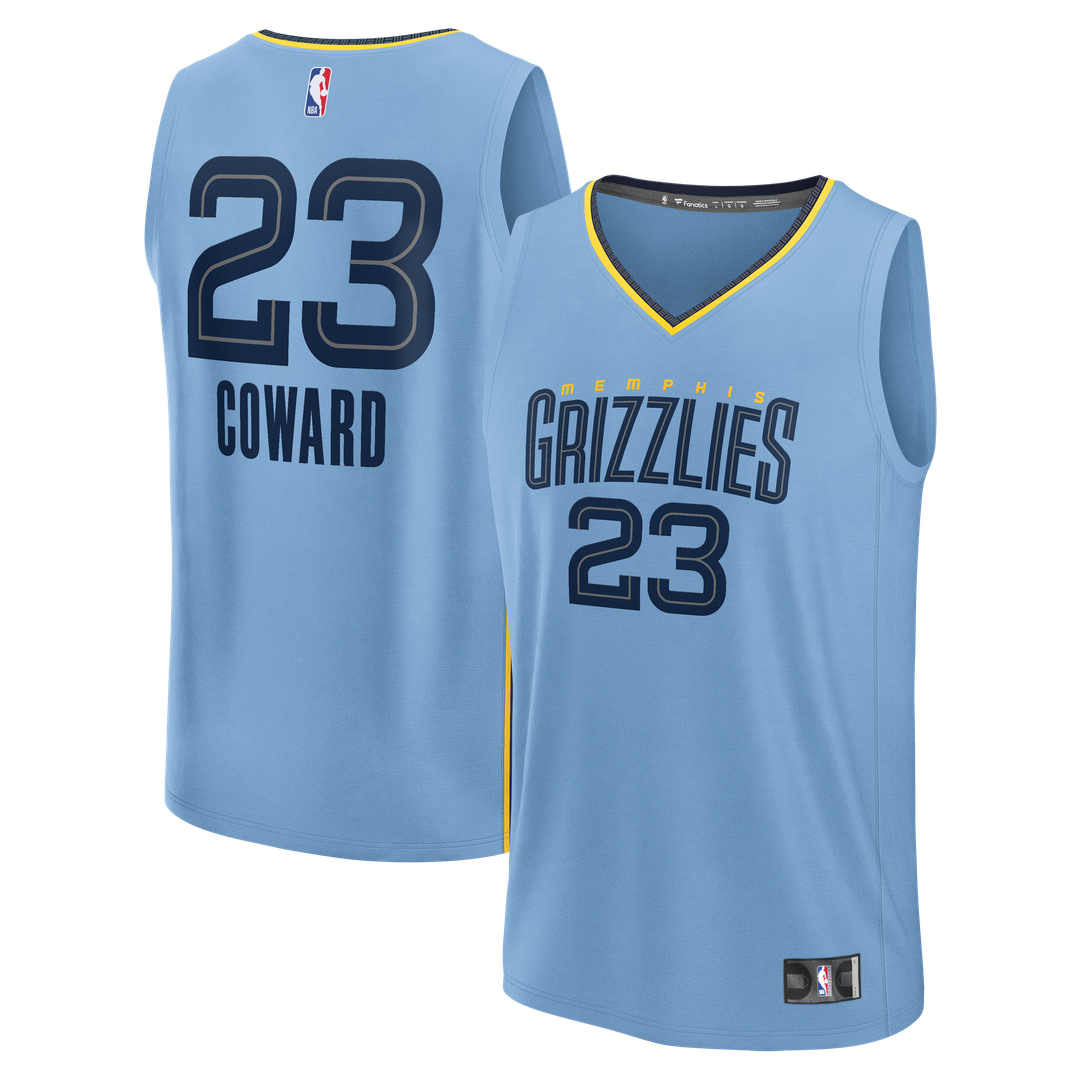 Memphis Grizzlies Cedric Coward Fanatics Fast Break Replica Player Jersey - Statement Edition - Light Blue