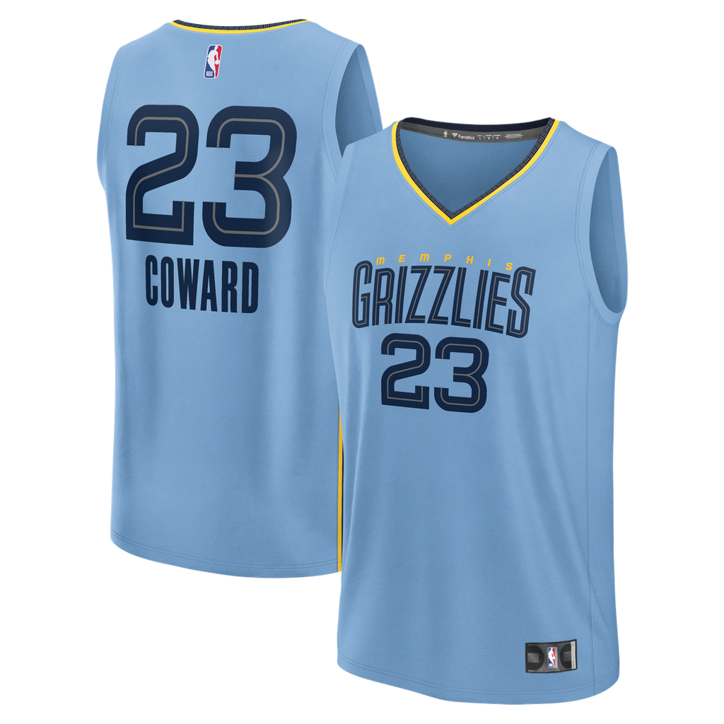 Memphis Grizzlies Cedric Coward Fanatics Fast Break Replica Player Jersey - Statement Edition - Light Blue