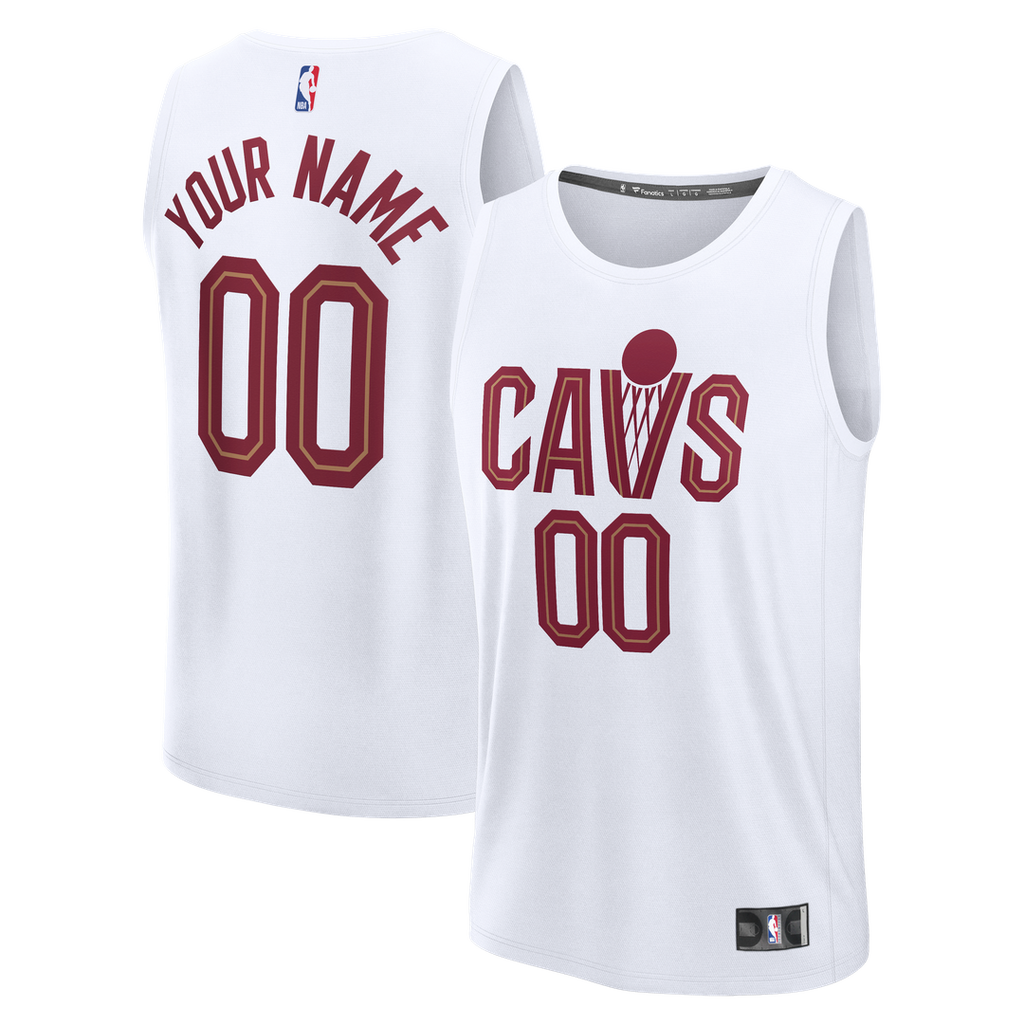 Cleveland Cavaliers Fanatics Youth Fast Break Custom Jersey - Association Edition - White