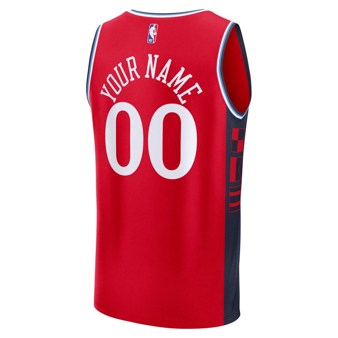 LA Clippers Fanatics Youth Fast Break Custom Replica Jersey - Red - Statement Edition