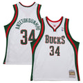 Milwaukee Bucks Giannis Antetokounmpo Mitchell & Ness 2013/14 Hardwood Classics Swingman Jersey - White