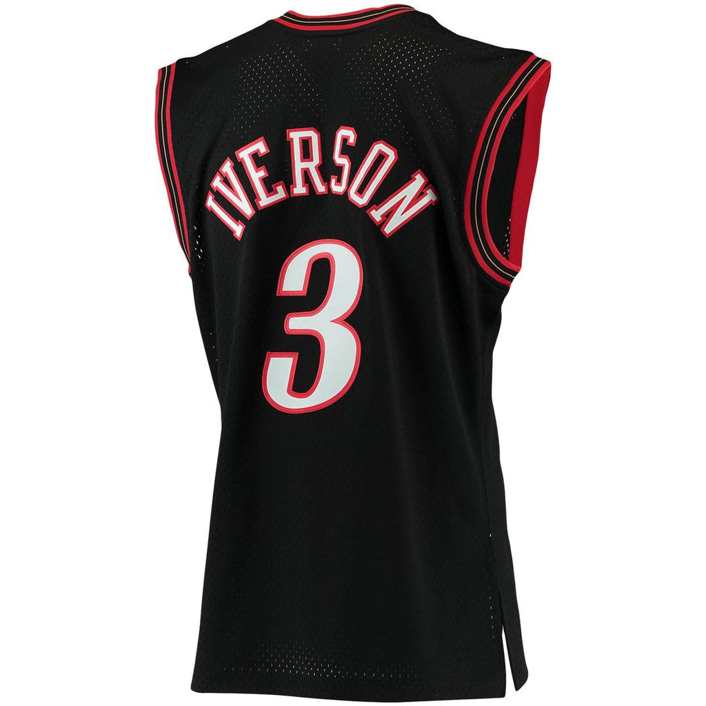 Philadelphia 76ers Allen Iverson Mitchell & Ness 2000/01 Big & Tall Hardwood Classics Swingman Jersey - Black