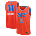 Oklahoma City Thunder Fanatics Youth Fast Break Custom Jersey - Statement Edition - Orange