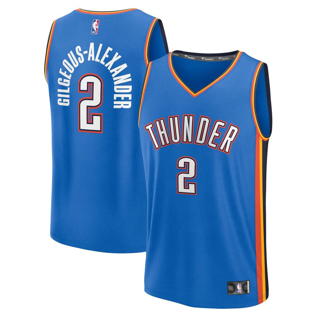 Oklahoma City Thunder Shai Gilgeous - Alexander Fanatics Big & Tall Fast Break Jersey - Icon Edition - Blue