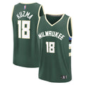 Milwaukee Bucks Kyle Kuzma Fanatics Fast Break Replica Player Jersey - Icon Edition - Hunter Green