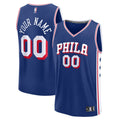 Philadelphia 76ers Fanatics Fast Break Custom Jersey - Icon Edition - Blue