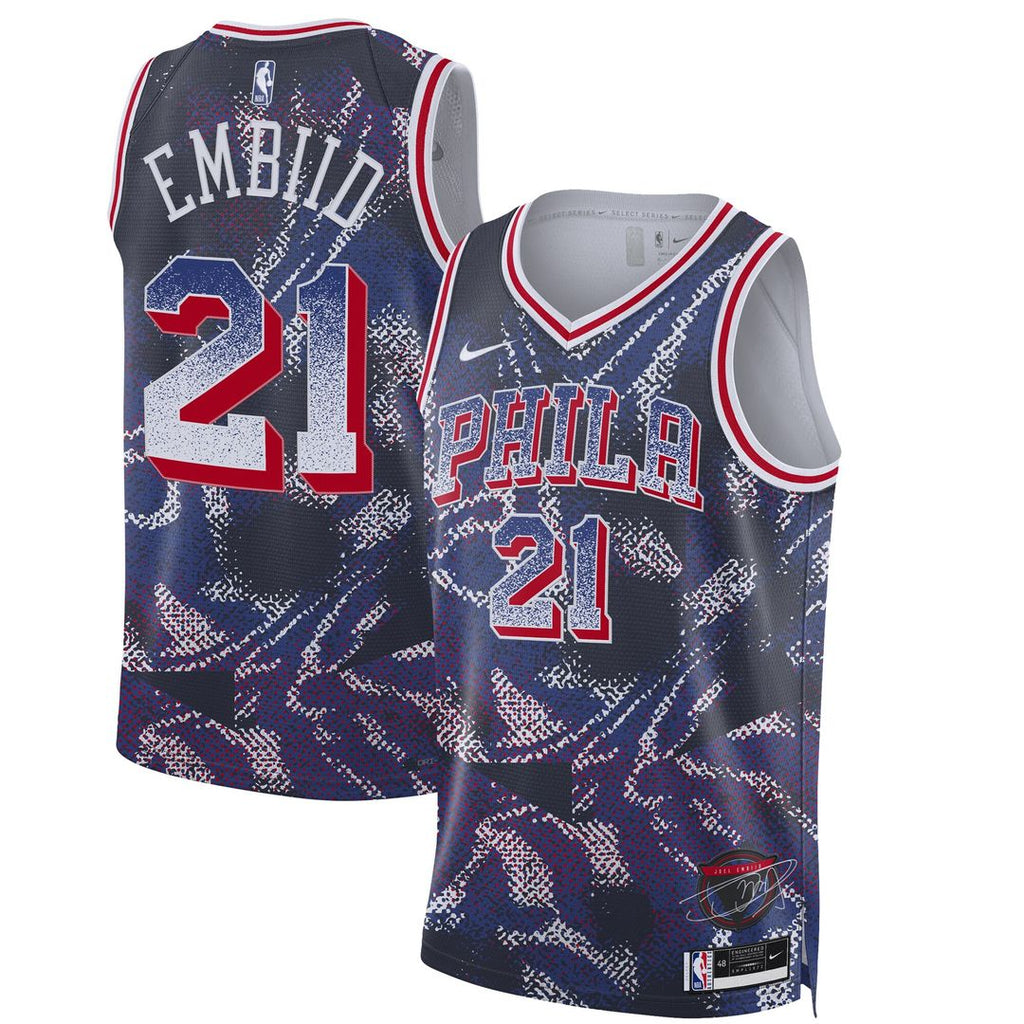 Philadelphia 76ers Joel Embiid Nike Unisex 2025 Select Series Swingman Player Jersey - Navy