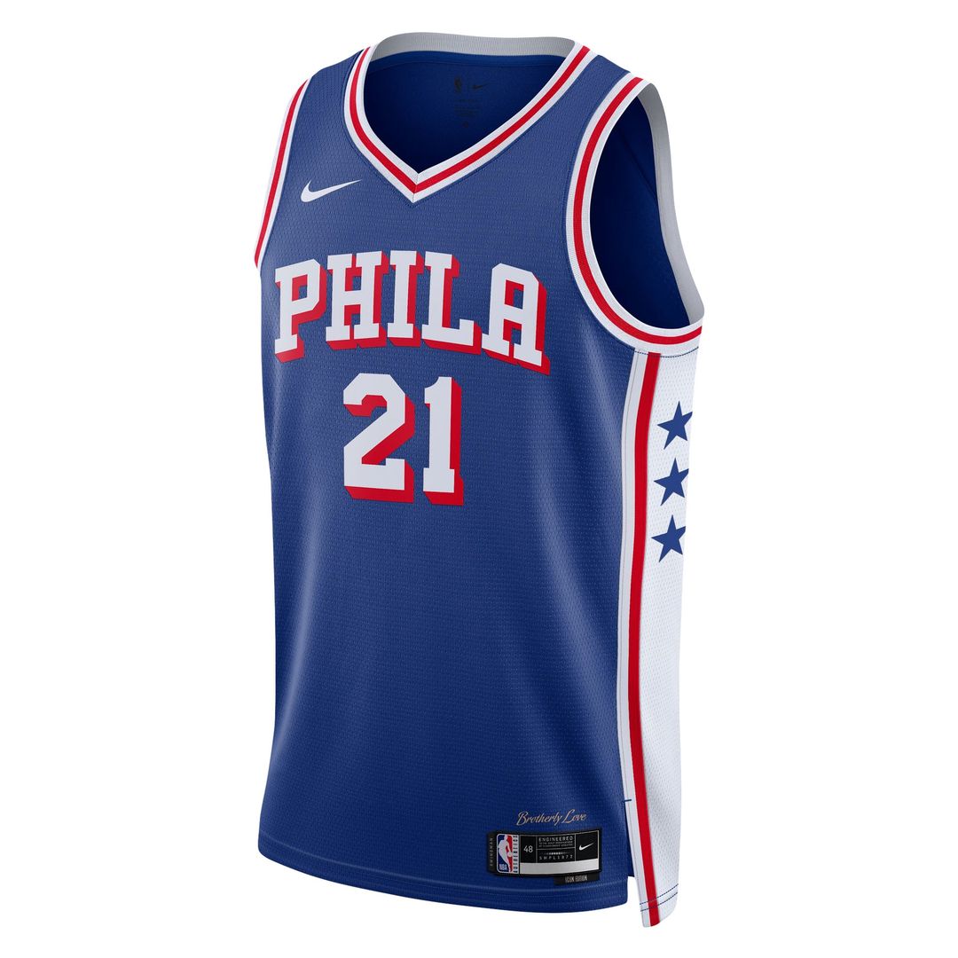 Philadelphia 76ers Joel Embiid Nike Youth Swingman Jersey - Icon Edition - Royal