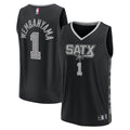 San Antonio Spurs Victor Wembanyama Fanatics Fast Break Player Jersey - Statement Edition - Black