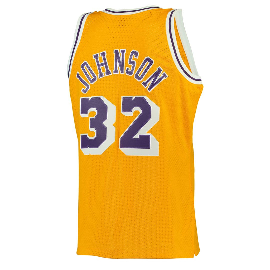 Los Angeles Lakers Magic Johnson Mitchell & Ness 1984/85 Hardwood Classics Swingman Jersey - Gold