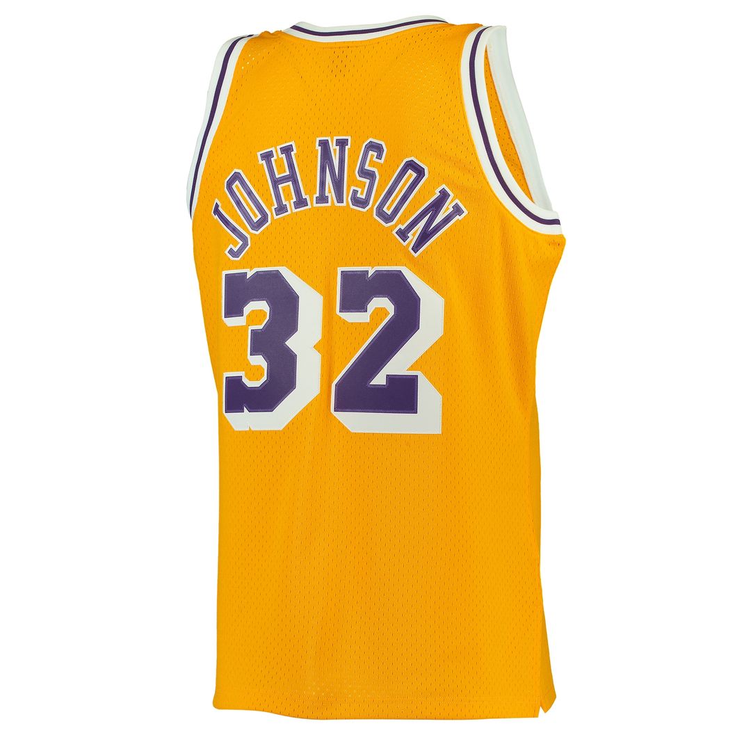 Los Angeles Lakers Magic Johnson Mitchell & Ness 1984/85 Hardwood Classics Swingman Jersey - Gold