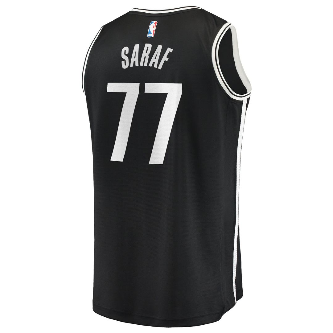 Brooklyn Nets Ben Saraf Fanatics Fast Break Replica Jersey - Black - Icon Edition