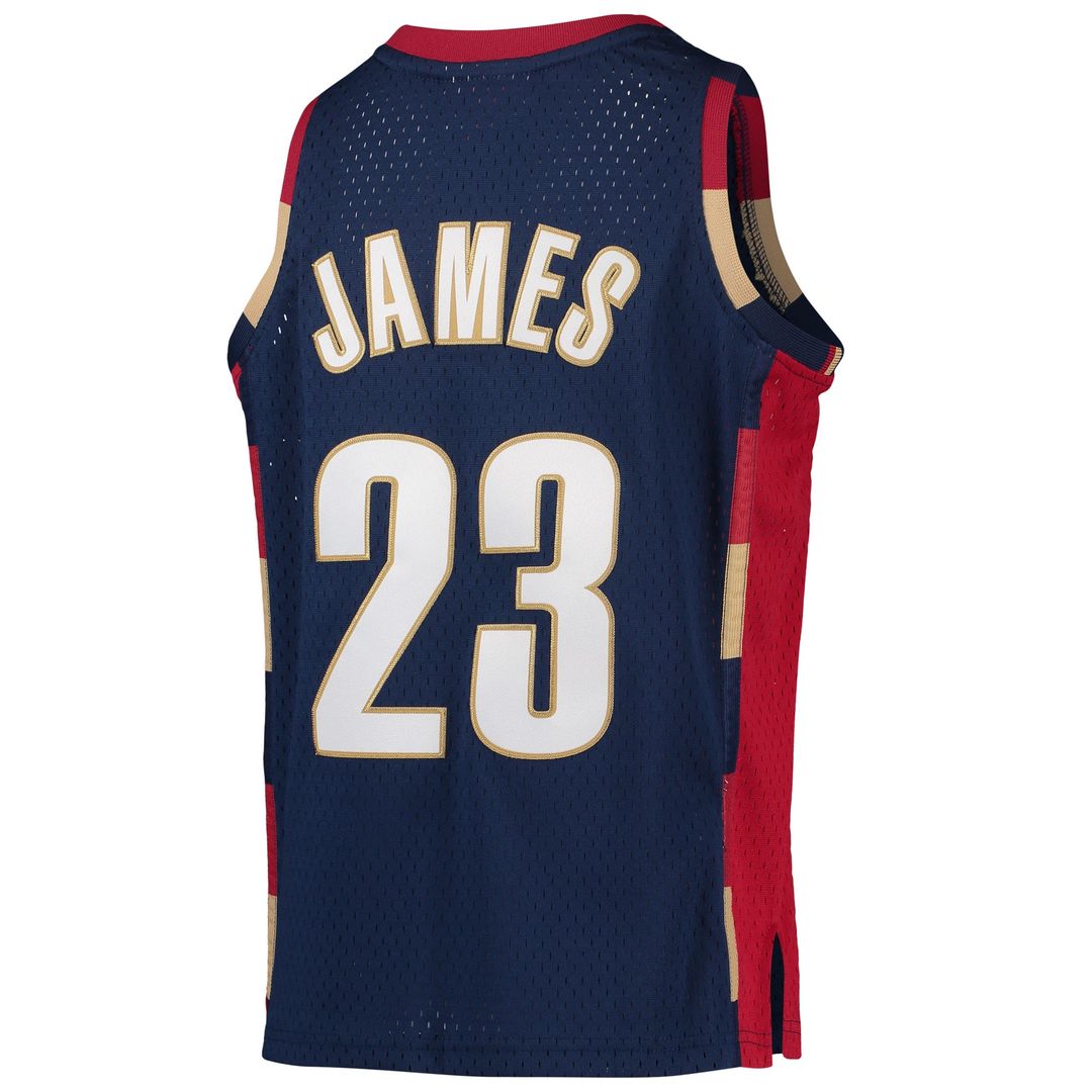 Cleveland Cavaliers LeBron James Mitchell & Ness Youth 2008 - 09 Hardwood Classics Swingman Jersey - Navy