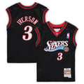 Philadelphia 76ers Allen Iverson Mitchell & Ness Preschool 2000 - 2001 Hardwood Classics Throwback Team Jersey - Black