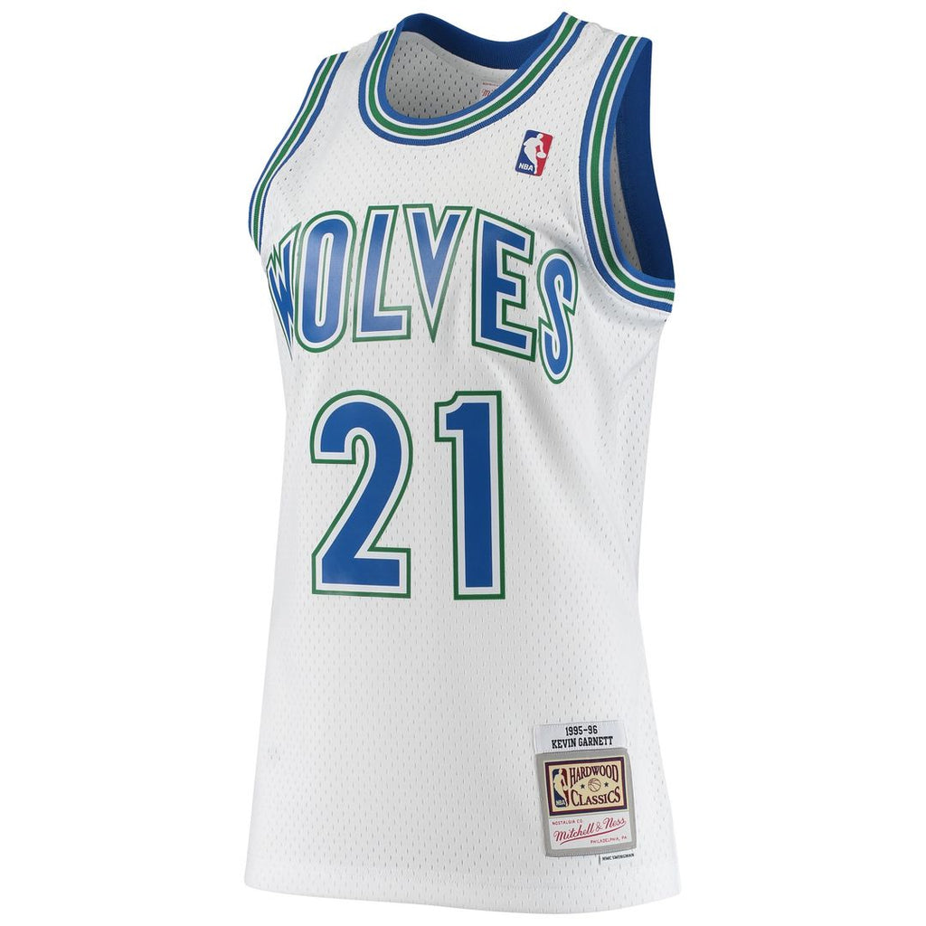 Minnesota Timberwolves Kevin Garnett Mitchell & Ness 1995/96 Hardwood Classics Swingman Jersey - White