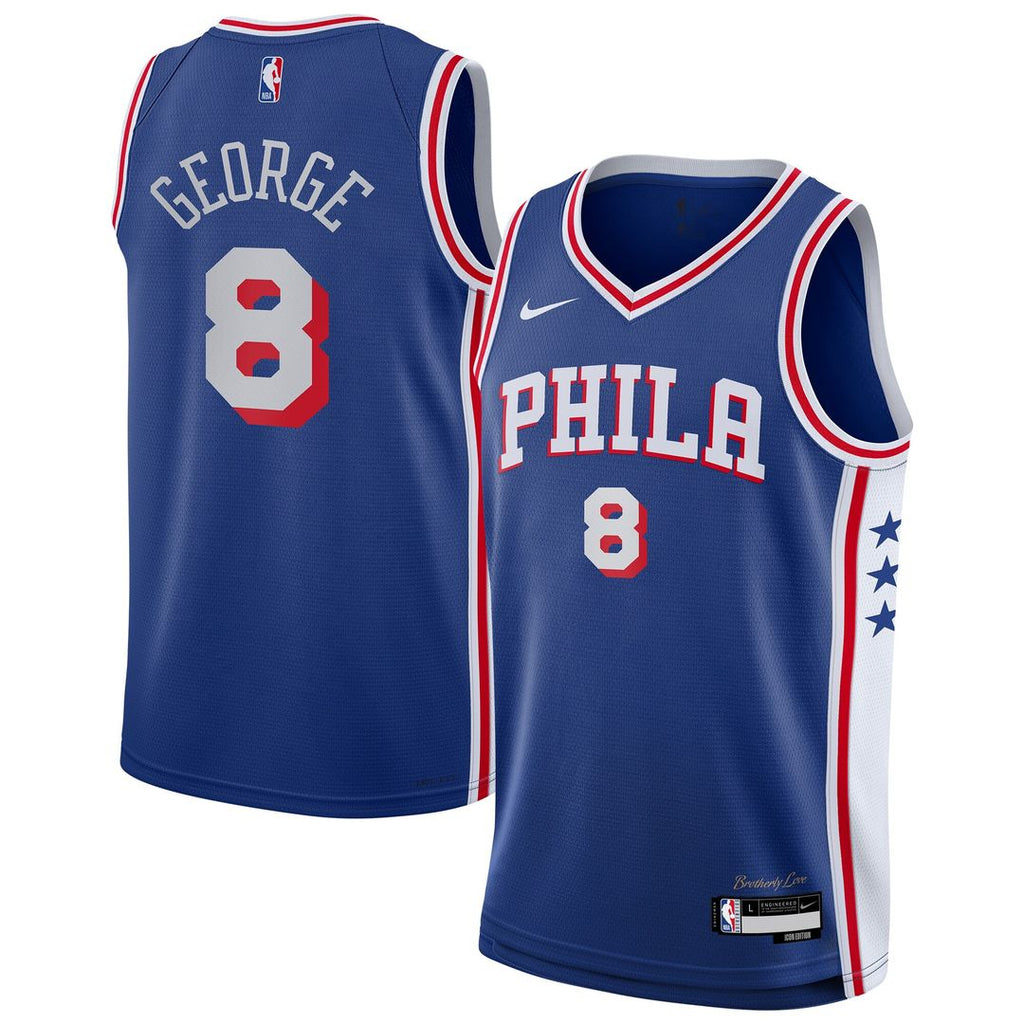 Philadelphia 76ers Paul George Nike Youth Swingman Jersey - Icon Edition - Royal