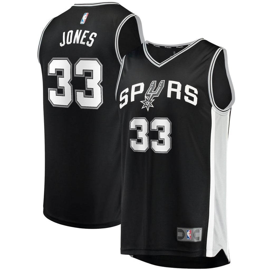 San Antonio Spurs Tre Jones Fanatics Fast Break Replica Jersey - Icon Edition - Black