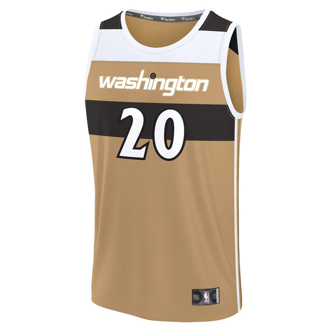 Washington Wizards Alex Sarr Fanatics Youth Fast Break Jersey - City Edition - Gold